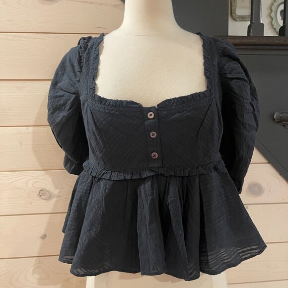 013 Free People Leave It To Me Top In Black Sizes Small & Medium Available - Picture 7 of 9